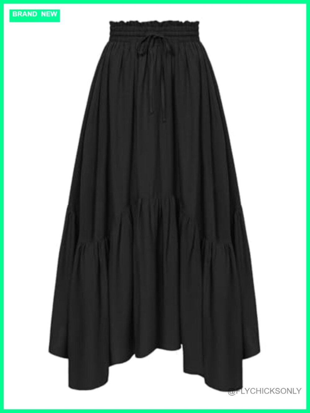 Boho Renaissance Maxi Skirt High Waist Pockets Flowy Rayon